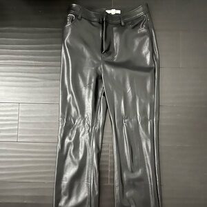 Sleek Black Faux Leather Pants